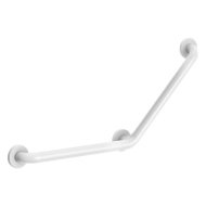 5081N-Angled Nylon grab bar 135°, white, anti-bacterial, 400 x 400mm