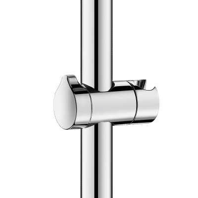 Sliding shower head holder for shower rails, Ø 25mm and 32mm, bright