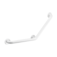 5082W-Angled stainless steel grab bar 135°, white, 400 x 400mm