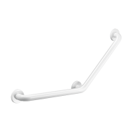 5082W-Angled stainless steel grab bar 135°, white, 400 x 400mm