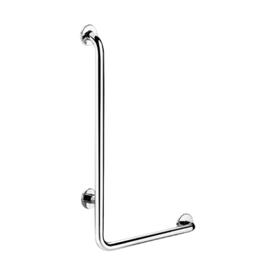L-shaped stainless steel grab bar, bright, H. 750mm