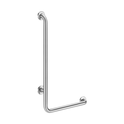 L-shaped stainless steel grab bar, satin, H. 750mm
