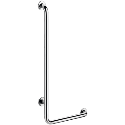 L-shaped stainless steel shower grab bar, bright, H. 1,150mm