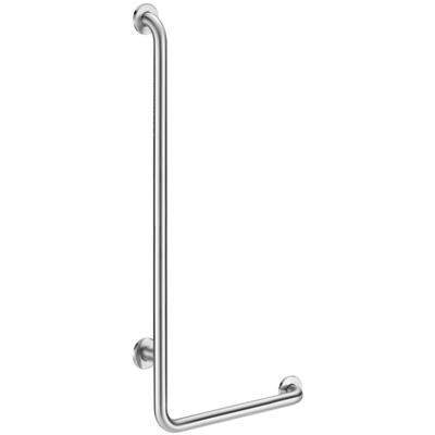 L-shaped stainless steel shower grab bar, satin, H. 1,150mm