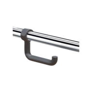 510081-Toilet roll holder with spindle for Ø 32mm and Ø 34mm grab bars, grey