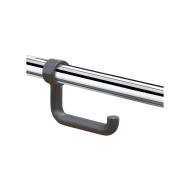 510081-Toilet roll holder with spindle for Ø 32mm and Ø 34mm grab bars, grey