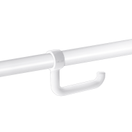 510081N-Toilet roll holder with spindle for Ø 32mm and Ø 34mm grab bars, white