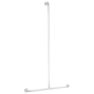Basic T-shaped white grab bar
