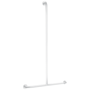 Basic T-shaped white grab bar