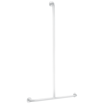 Basic T-shaped white grab bar