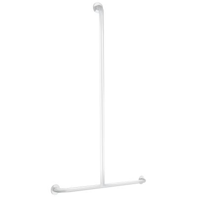 Basic T-shaped white grab bar