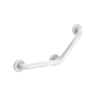 5083N-Angled Nylon grab bar 135°, white, anti-bacterial, 220 x 220mm