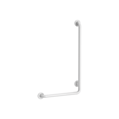 White L-shaped anti-bacterial Nylon shower grab bar, H. 750mm