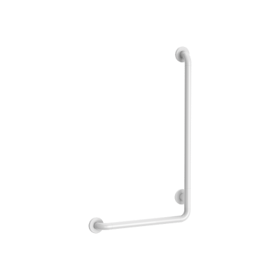 White L-shaped anti-bacterial Nylon shower grab bar, H. 750mm