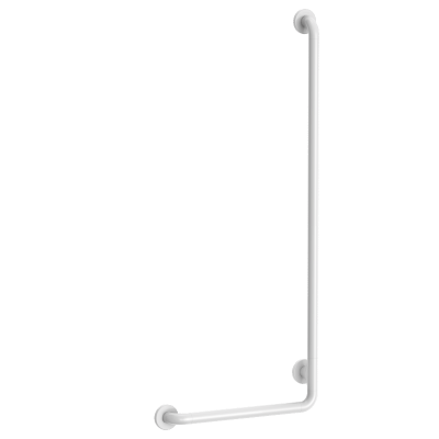 White L-shaped anti-bacterial Nylon shower grab bar, H. 1,245mm