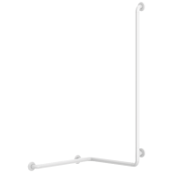 5100N-Angled, two-wall shower grab bar, white anti-bacterial Nylon