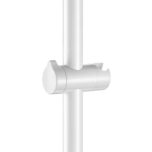 Sliding shower head holder for shower rails, Ø 32mm, white