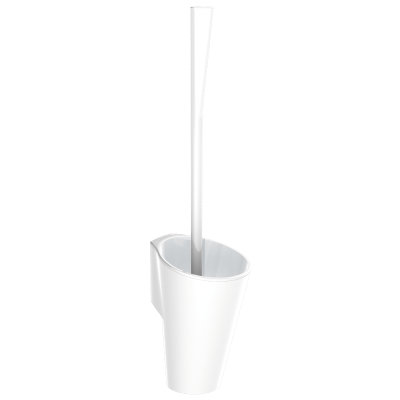 Wall-mounted toilet brush set with long handle