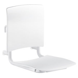 Comfort shower seat to hang on grab bars