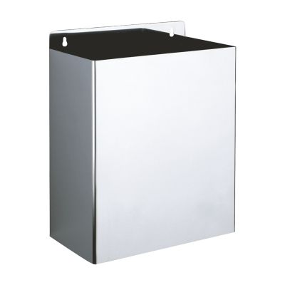 Wall-mounted stainless steel bin, 13 litres