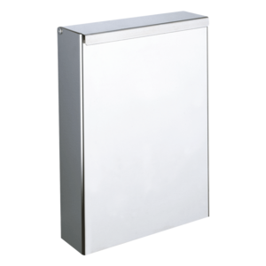 Wall-mounted stainless steel bin with lid, 4.5 litres