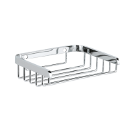 569-Wall-mounted, rectangular wire soap basket