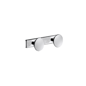 Bright polished stainless steel round clothes hook, double hook