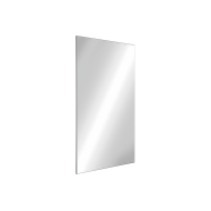 3452-Stainless steel rectangular mirror, H. 500mm