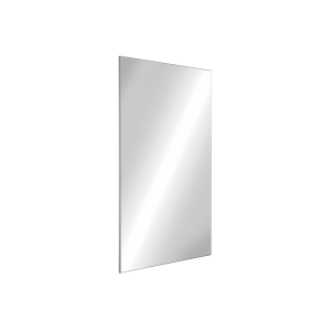 Stainless steel rectangular mirror, H. 500mm