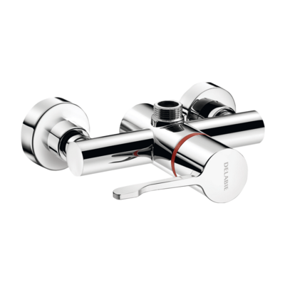 Sequential thermostatic shower mixer