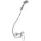 Auto-draining shower kit with mechanical mixer