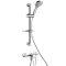 Shower riser rail with mechanical mixer