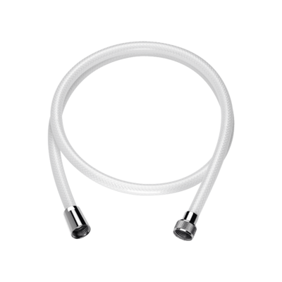 White, reinforced PVC flexible hose