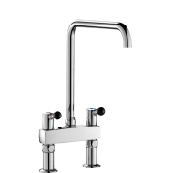 5603-Twin hole pillar-mounted mixer - 100 lpm