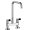Deck-mounted twin hole mixer - 60 lpm