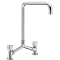 Deck-mounted twin hole mixer - 45 lpm
