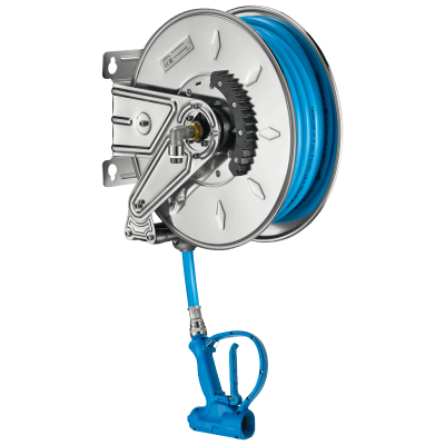 Auto-rewind hose reel in 304 stainless steel (ref. 5675T2) - DELABIE