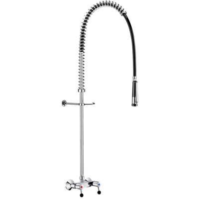 Wall-mounted pre-rinse set with mixer