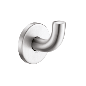 Satin stainless steel coat hook, short version