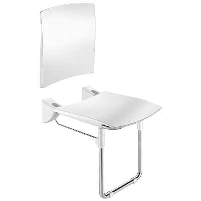 Shower seat shop with backrest