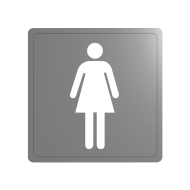 510151S-Stainless steel toilet signs