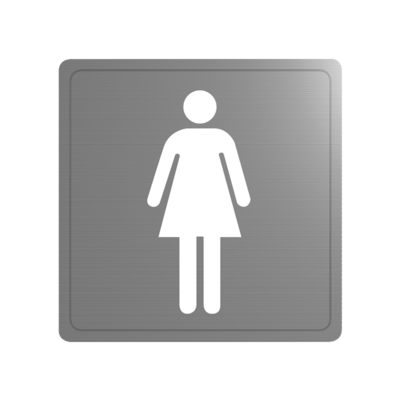 Stainless steel toilet signs