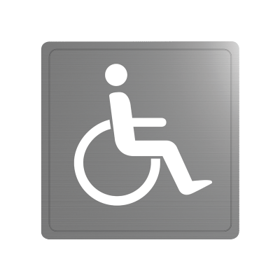 304 Stainless steel accessible toilet sign