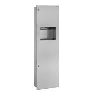 510715S-Recessed combi paper towel dispenser/bin - 30L