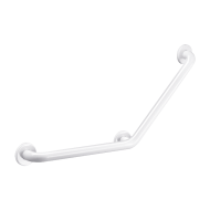 35082W-Basic angled grab bar 135°, white, 400 x 400mm