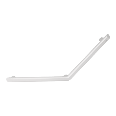 Be-line® matte white angled grab bar 135°, 400 x 400mm