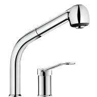 2599EP-Pressure-balancing mixer set and column with retracting hand spray