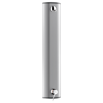 Aluminium shower panel with SECURITHERM sequential mixer