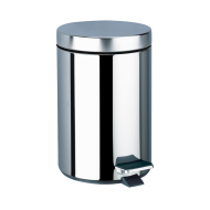 450P-Round, stainless steel pedal bin, 5 litres