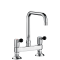 Deck-mounted twin hole mixer - 60 lpm